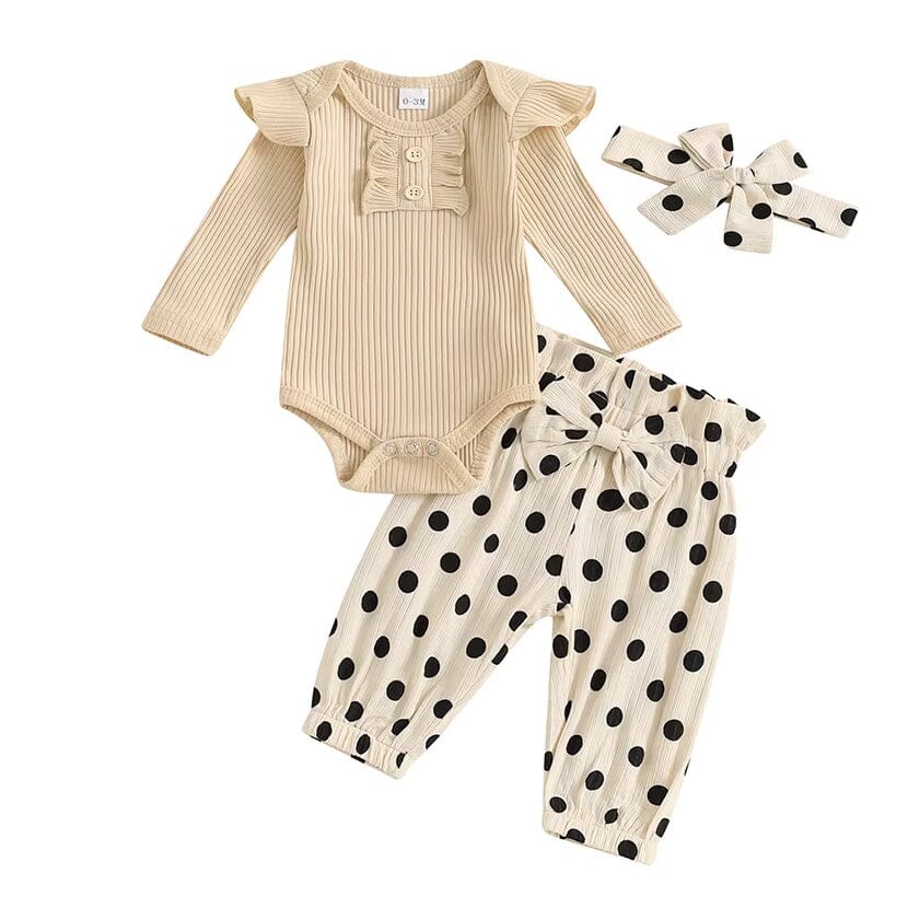 Long Sleeve Polka Dot Baby Set