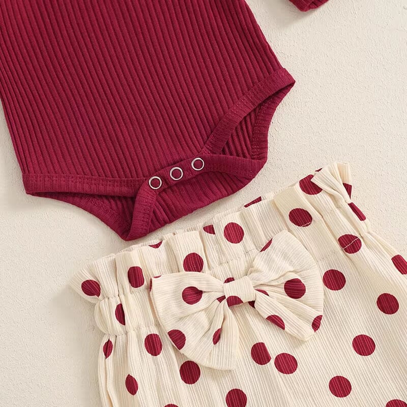 Long Sleeve Polka Dot Baby Set
