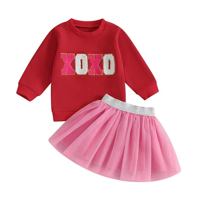 Valentine's Day Tulle Skirt Toddler Set