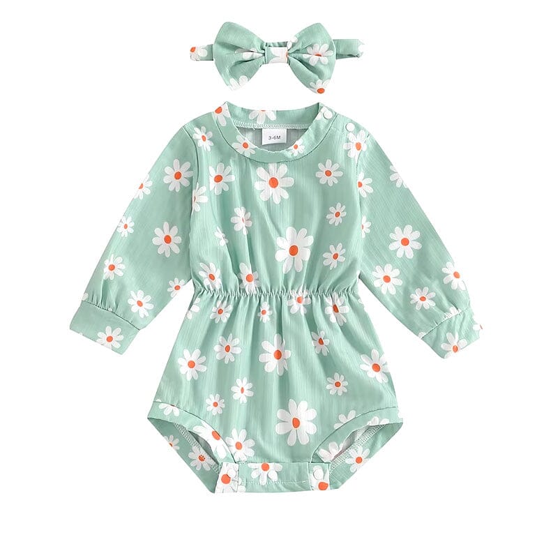 Long Sleeve Daisy Baby Romper