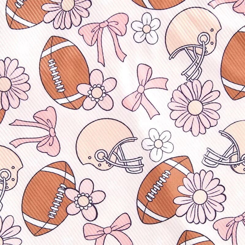 Football Floral Flared Toddler Jumpsuit