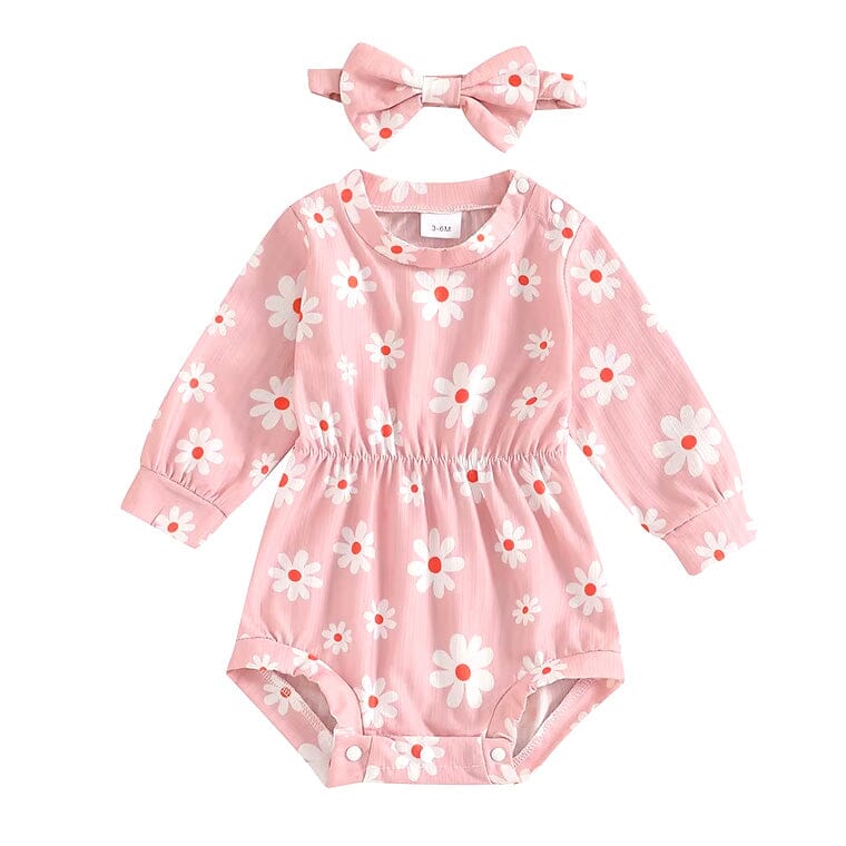 Long Sleeve Daisy Baby Romper