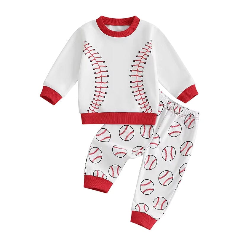Long Sleeve Baseball Baby Set