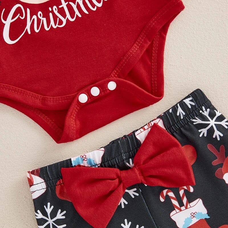 My First Christmas Flared Pants Baby Set