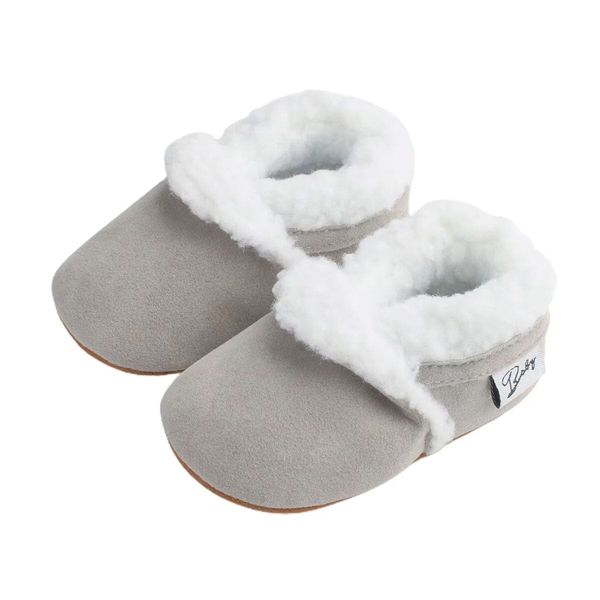 Solid Plush Baby Shoes