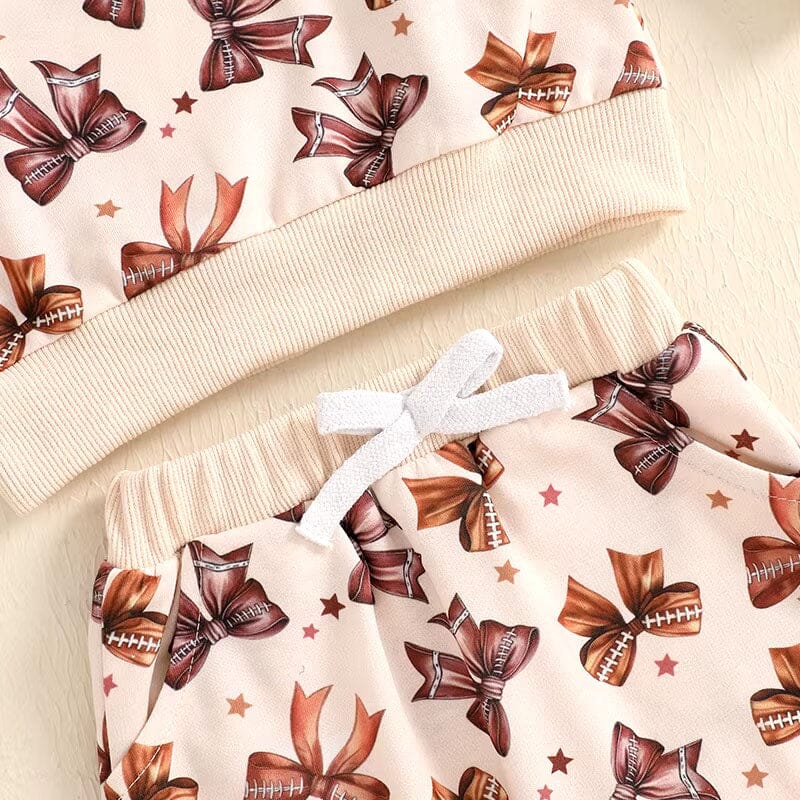 Long Sleeve Bows Stars Baby Set