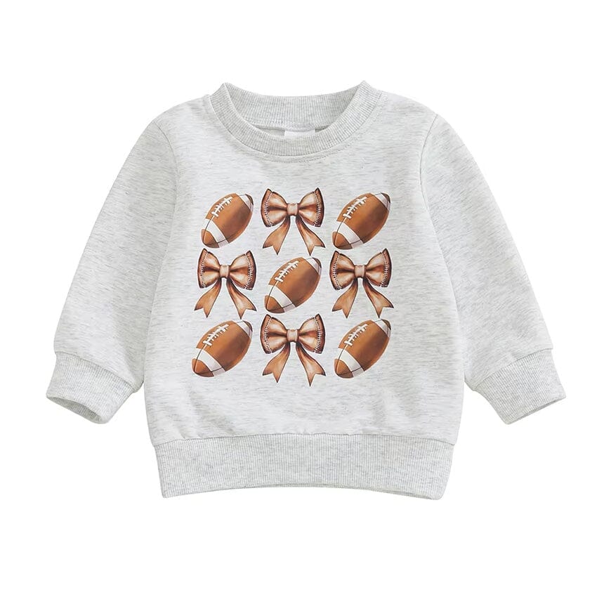 Football Bows Baby Sweatshirt