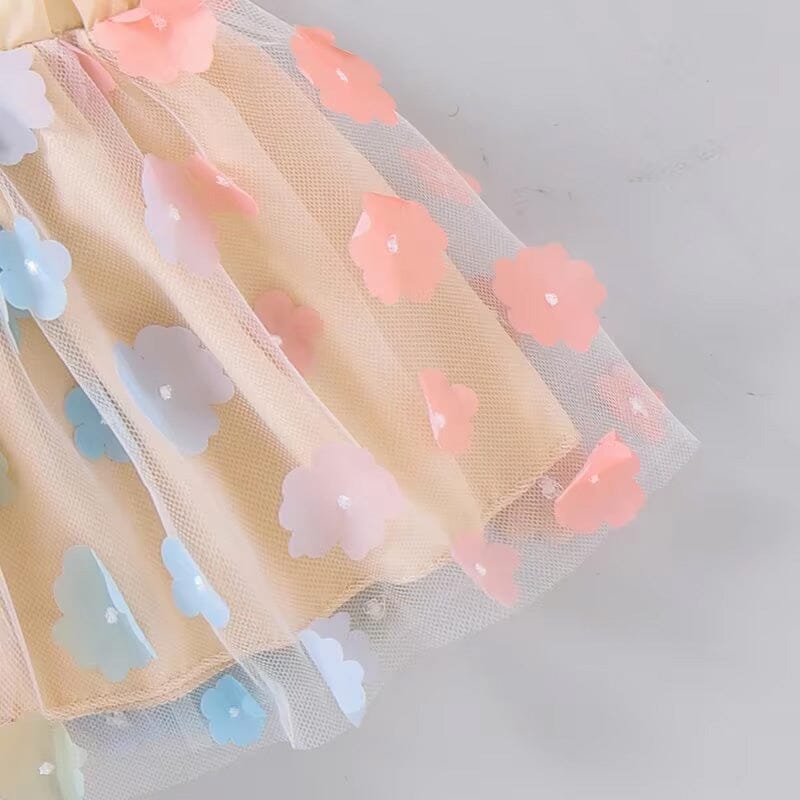 Lil Sis Floral Tulle Skirt Baby Set