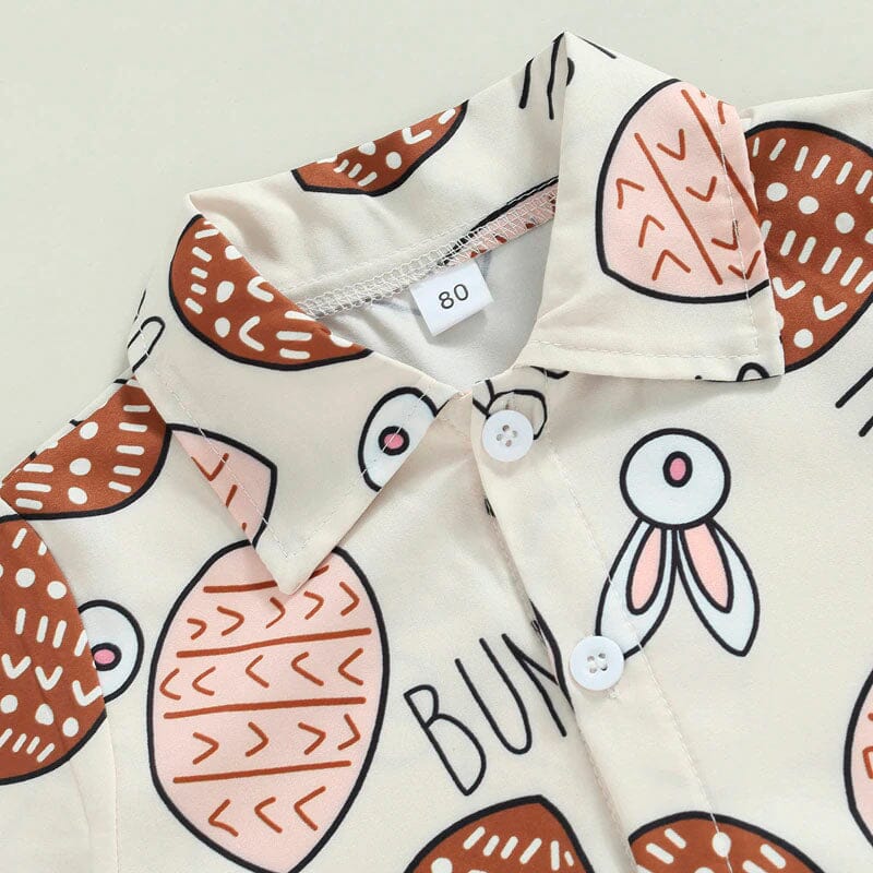 Brown Shorts Easter Toddler Set