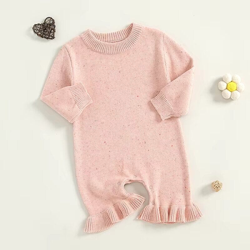 Long Sleeve Flared Sweater Jumpsuit