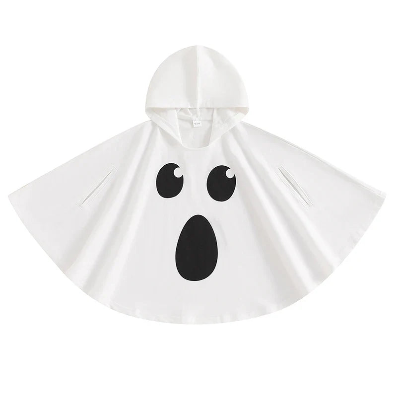 Hooded Happy Ghost Toddler Cape Costume
