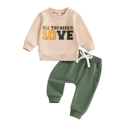 Long Sleeve Packers Love Baby Set
