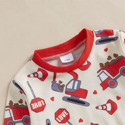 Long Sleeve Little Builder's Love Baby Set