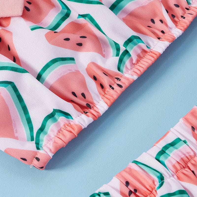 Watermelon Ruffled Baby Swimsuit