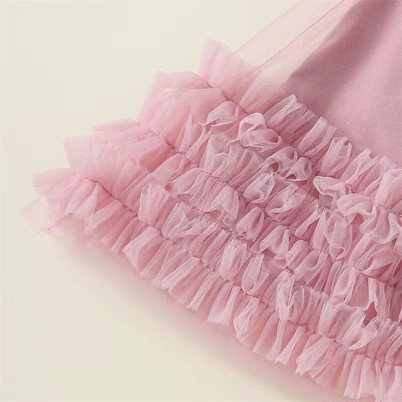 Layered Ruffle Tulle Toddler Dress