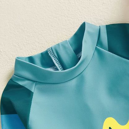 Long Sleeve Dinosaur Toddler Swimsuit