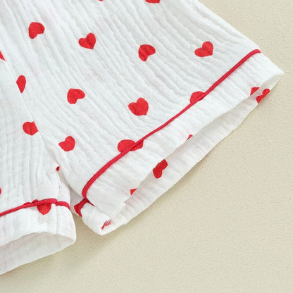 Valentine‘s Day Muslin Toddler Pajamas Set