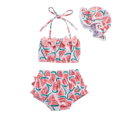 Watermelon Ruffled Baby Swimsuit