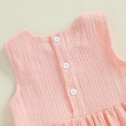 Solid Bow Ruffled Shorts Toddler Set