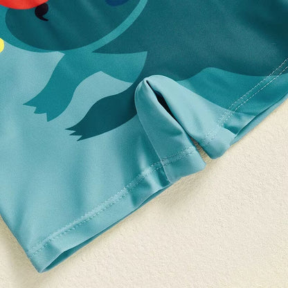 Long Sleeve Dinosaur Toddler Swimsuit