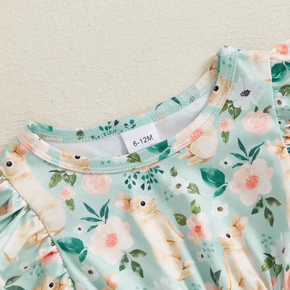 Flutter Sleeve Easter Toddler Dress