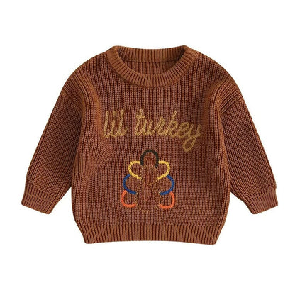 Lil Turkey Knit Baby Sweater