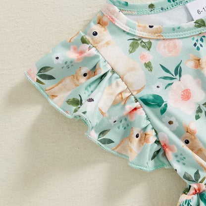 Flutter Sleeve Easter Toddler Dress