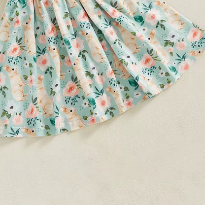 Flutter Sleeve Easter Toddler Dress