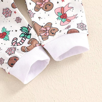 Christmas Gingerbread Bow Baby Set