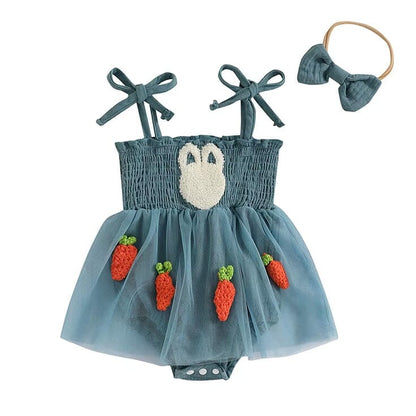 Smocked Easter Baby Romper