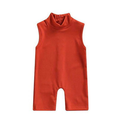 Sleeveless High Neck Toddler Jumpsuit