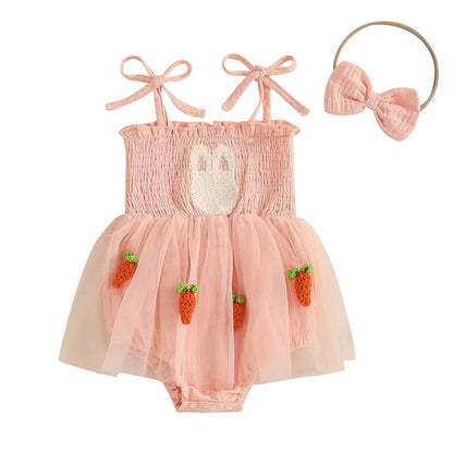 Smocked Easter Baby Romper