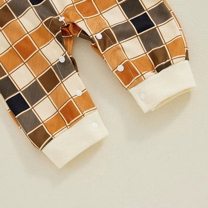 Sleeveless Checkered Thanksgiving Jumpsuit