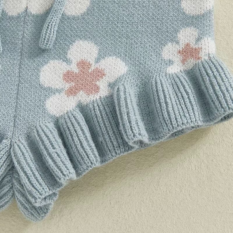 Short Sleeve Daisy Knit Baby Set