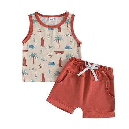 Sleeveless Summer Vibes Baby Set