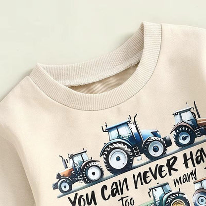 Long Sleeve You Can Never Have Too Many Tractors Toddler Set