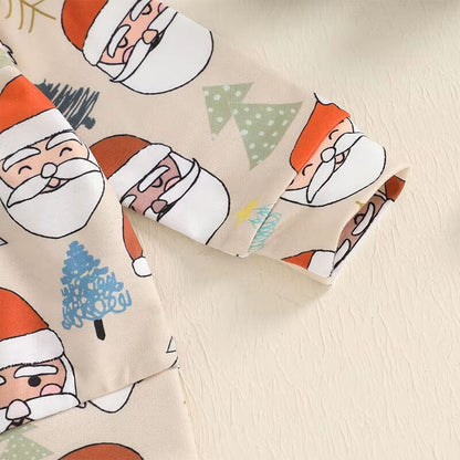 Long Sleeve Santa Claus Baby Set