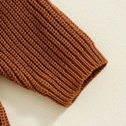 Long Sleeve Thanksgiving Knit Baby Romper