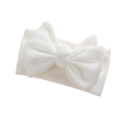 Solid Waffle Big Bow Headband