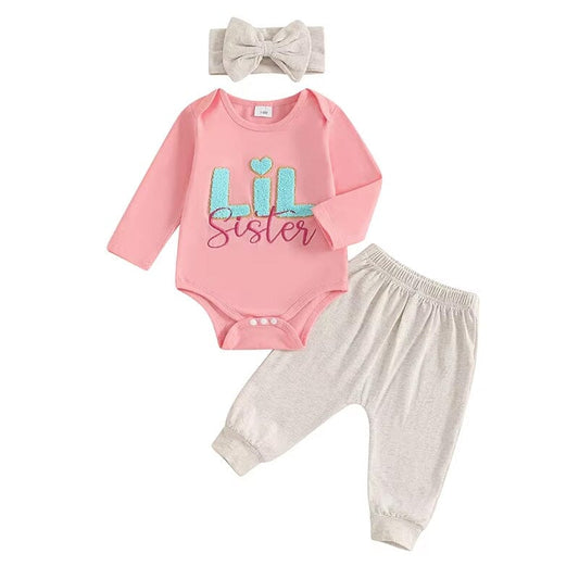 Long Sleeve Lil Sister Baby Set