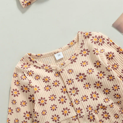 Long Sleeve Daisy Baby Jumpsuit