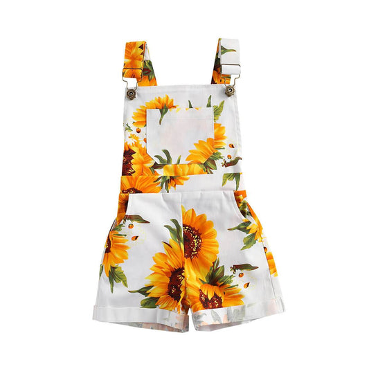 Sunflower Suspender Toddler Romper