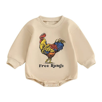 Long Sleeve Free Range Baby Bodysuit