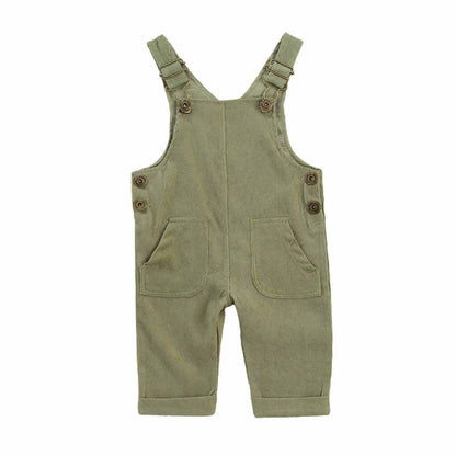 Solid Corduroy Baby Jumpsuit