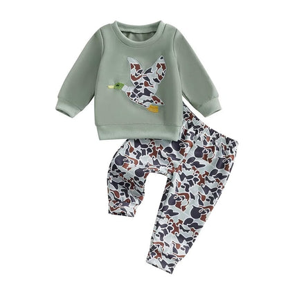 Long Sleeve Duck Camo Baby Set
