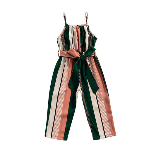 Sleeveless Striped Toddler Jumpsuit