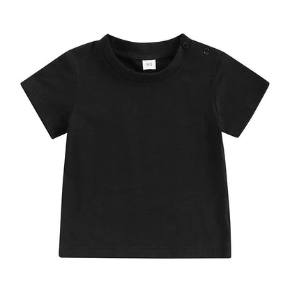 Solid Snap Buttons Toddler Tee