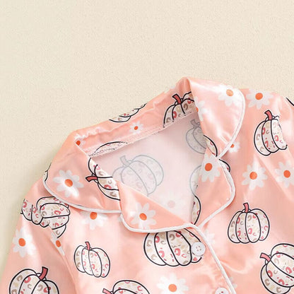 Peach Pumpkin Toddler Pajama Set
