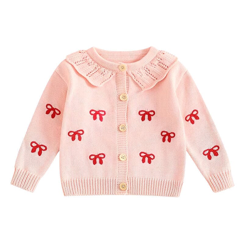 Knitted Bow Toddler Cardigan