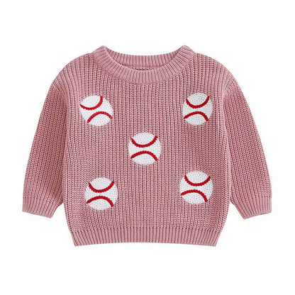 Baseball Knitted Toddler Sweater